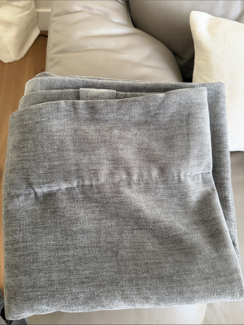 West Elm Worn Velvet  Gray Curtain Panels